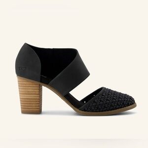 TOMS Women’s Geo Basket Platform Sneakers Black Leather Size 9.5 NWT